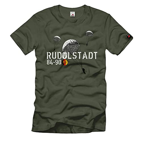 T-shirt NVA DDR Parachute Rudolstadt de collection en maille olive premium taille S