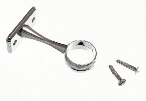 Lot de 8 supports centraux pour tringle de penderie Chromé 19 mm