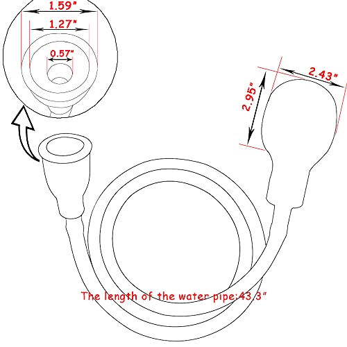 U-BCOO Haustier Duschkopf Waschbecken Spray Gummischlauch Tragbare shampoo sprayer
