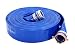 Abbott Rubber 1147-2000-50 PVC Discharge Hose Assembly, Blue, 2" Male X Female NPSM, 65 psi Max Pressure, 50' Length, 2" ID