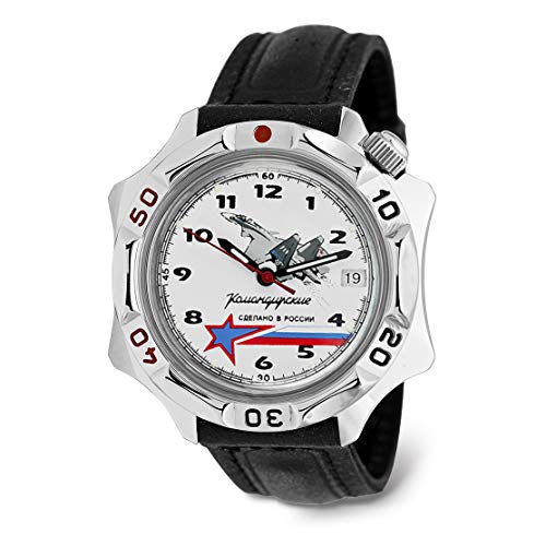 Vostok | Komandirskie SU-35 Flanker Fighter Commander Russian Air Force Military Mechanical Wrist Watch | Fashion | Business | Casual Mens Watches | Model 531764