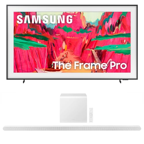 Image of Samsung QN65LS03FWFXZA 65 Inch The Frame Wireless 4K Neo QLED TV with a HW-S801D 3.1.2Ch Soundbar and Subwoofer with Wireless Dolby Atmos (2025)
