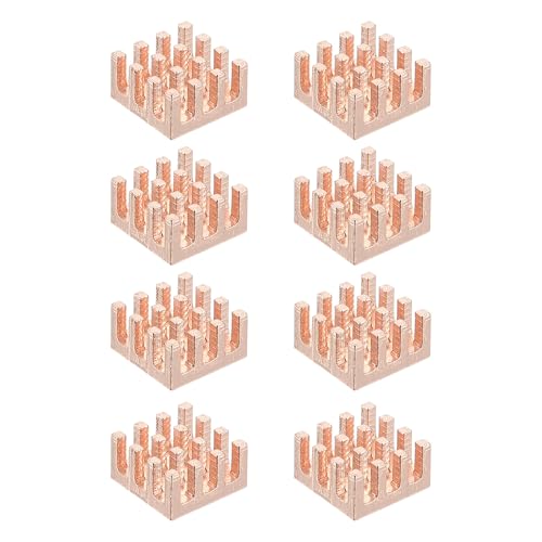 PATIKIL Copper Heatsink 9x9x5mm, 8 Pcs Heat Sink Cooler Radiator for Raspberry Pi Chip CPU Power Transistor FET IC Power Amplifier