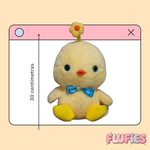 Image of Flufies Plush Toys - Snuggly and Aesthetic Stuff Plush Toys and Baby Toys - Soft Toys for Baby Girl and Baby Boy - Soft Toys for Girlfriend Gift (Flower Duck)