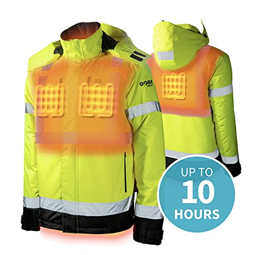 Flash Men's Heated Hi-Vis Jacket Redesigned - 10 Hours of Heat | ANSI Class III | with Battery & Charging Cable2
