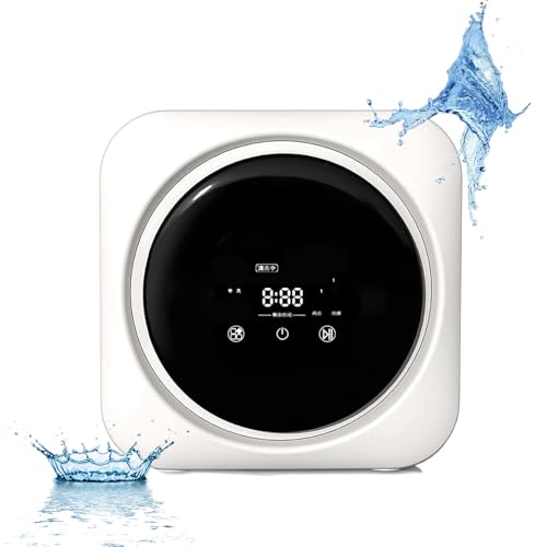 Lavadora Secadora Portátil Pequeña Lavadora Secadora 2 en 1 Limpieza de Ropa Interior Ropa Pequeña Calcetines Mini Lavadora de Pared Totalmente Automática Tambor Frontal,para Apartamentos,Desktop
