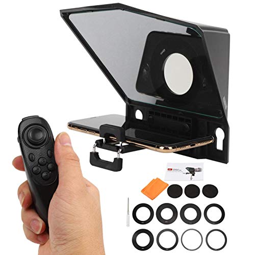 YYOYY Teleprompter com controle remoto, teleprompters para telefones celulares PC tablets de até 20