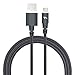 Tech Armor Apple MFi Certified Lightning Cable to USB A - 2FT Space Grey - Tough-Braided Extra-Strong Jacket - Sync/Charge iPhone & iPad