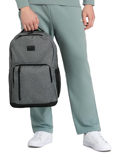 Image of PUMA Prose Backpack with Padded Adjustable Straps, Laptop Sleeve & Water Bottle Pockets, Grey, One Size