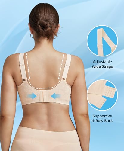 Image of Women's Wireless Minimizer Bra Full Coverage Seamless Support