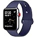 ATUP Sport Band Compatible with Apple Watch Band 38mm 40mm 42mm 44mm Women Men, Soft Silicone Replacement Bands for iWatch Apple Watch Series 4, Series 3, Series 2, Series 1 (Navy Blue, 42mm/44mm-S/M)