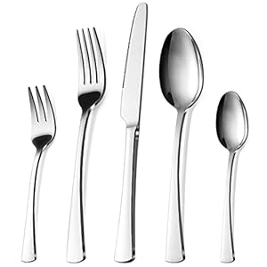 Bestdin Cutlery Set for 6 People, 30-Piece Stainless Steel Cutlery Set with Knife Fork Spoon, High-Quality Stainless Steel Cutlery, Dishwasher Safe