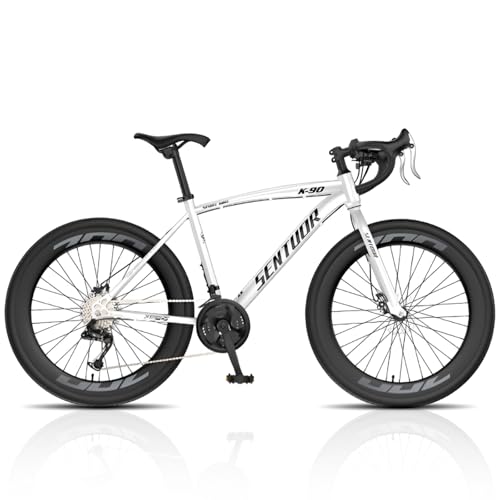 CUIOT ���]�� ���[�h�o�C�N 700c 700×38c 24�i�ϑ�MTB �y�� ���Y�f�|�t���[�� �O���x�����[�h�o�C�N �f�B�X�N�u���[�L �D�������� �h���b�v�n���h�� ���S�Ҍ��� ���勉 �ʋ� �ʊw �X��� �j �� ���K���� �N���X�o�C�N,��,26