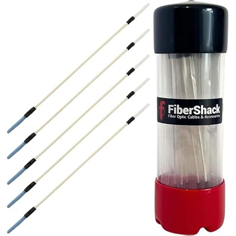 Fibershack - Fiber Optic Cleaning Sticks - 25 Pack - Universal 2.0mm & 2.5mm Dual Fiber Cleaner Swabs for ST/FC/SC & LC Fiber Cover