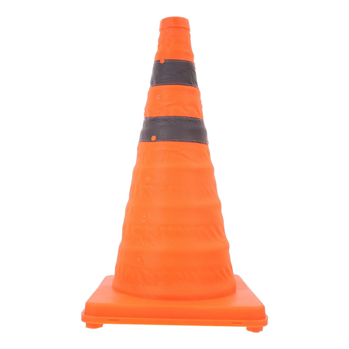 Cône de Sécurité Pliable Orange en Plastique pour Signalisation Routière