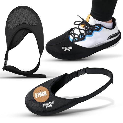 Badass Moto Shifter Shoe Protector - 3 Pack Motorcycle Gear Shift Shoe Protector, Motorcycle Boot Protector - Men & Women Shoe Cover, Fits Up To Size 12 Shoes