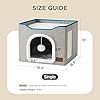 Bedsure Cat Beds for Indoor Cats - Large Cat Cave for Pet Cat House with Fluffy Ball Hanging and Scratch Pad, Foldable Cat Hideaway, 16.5x16.5x13 inches, Grey #5