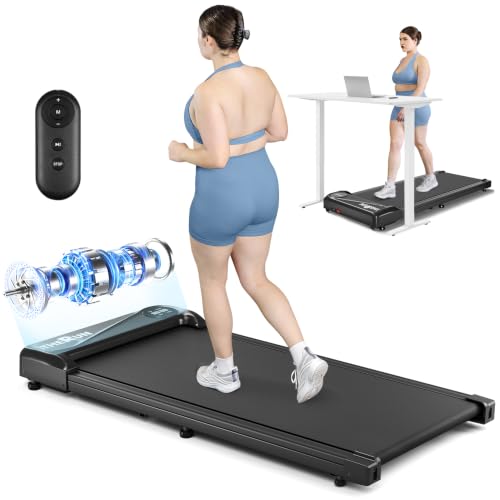 Image of THERUN Walking Pad Treadmill Under Desk, Portable Mini Treadmill for Home /Office, Walking Pad Treadmill 2.5HP, Walking Jogging Machine with 300 lbs Weight Capacity Remote Control LED Display