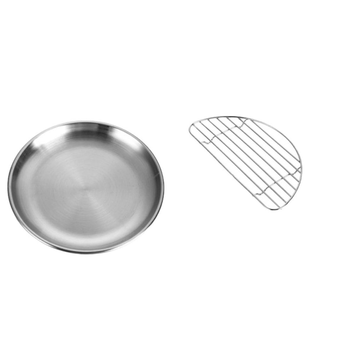 Platos redondos de acero inoxidable para servir fritos crujientes y sin grasa en fiestas