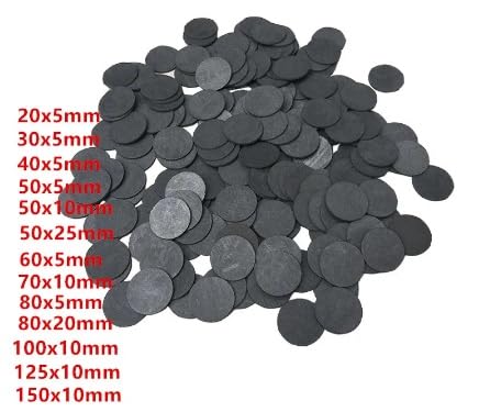 Graphite Disc Disc Plate High Purity Graphite Sheet Round High Strength High Density High Purity (Size : 30x5mm 5pcs)