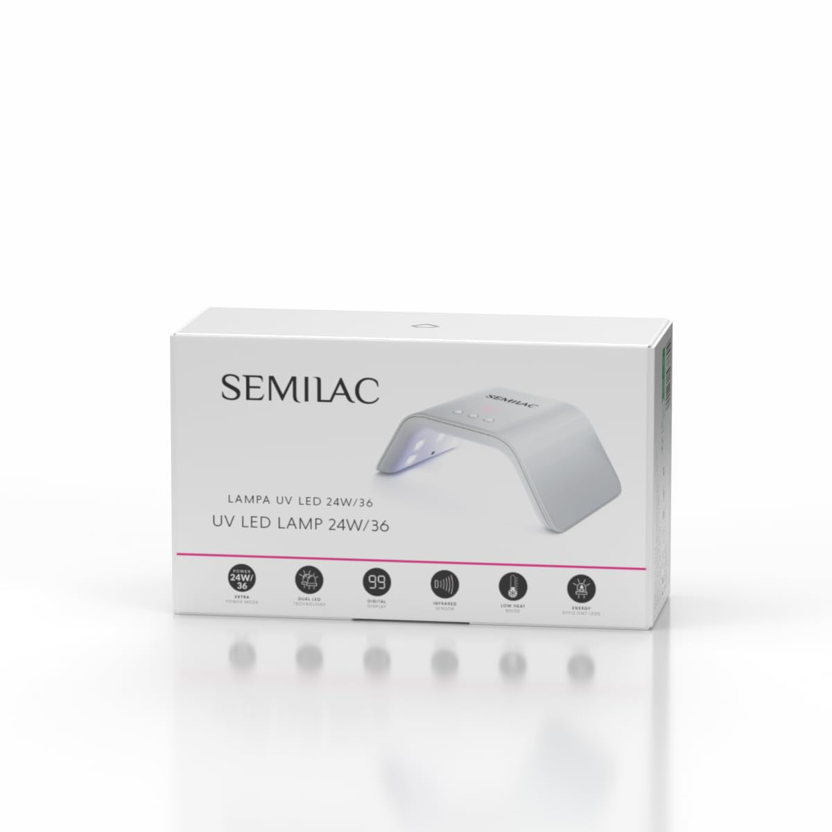 Semilac UV LED Nagellampe 24W/36 leise mit Display und 3 Timer