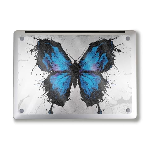 Image of Glossy Glitter Laptop Skin Compatible with Alienware M18 R2 (2024) - Butterfly Splash - Premium 3M Vinyl Protective Wrap Decal Cover - Easy to Apply | Crafted in The USA by MightySkins