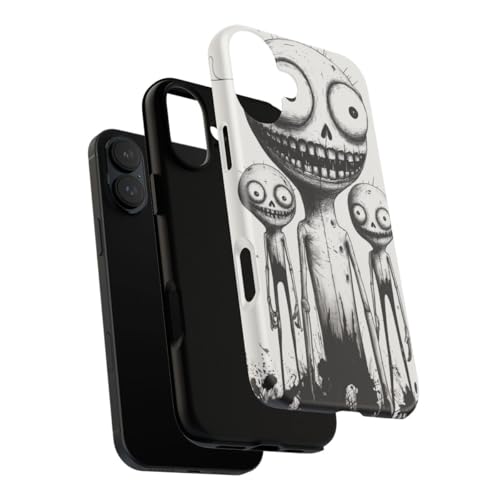 Coque rigide iPhone 16 Plus mate Three Slimy Monster Figures noire - 3