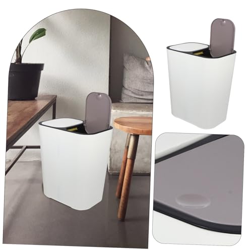 VICASKY bote de basura con 2 compartimentos beige miniatura 7