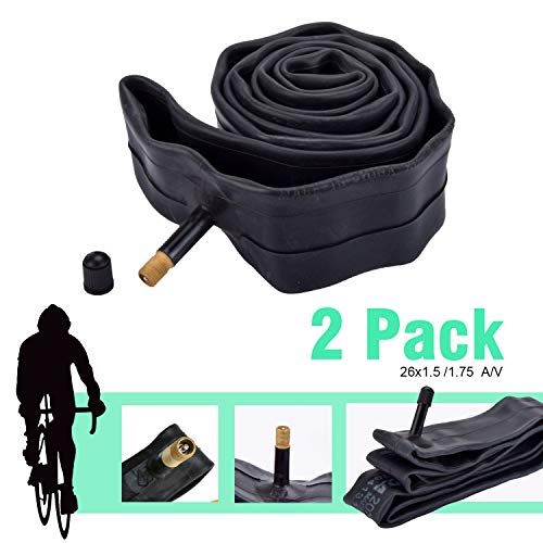 B.LeekS 2 pacotes 26x1.90/1.95/2.10/2.125 tubos de bicicleta válvula Schrader BMX tubos internos de