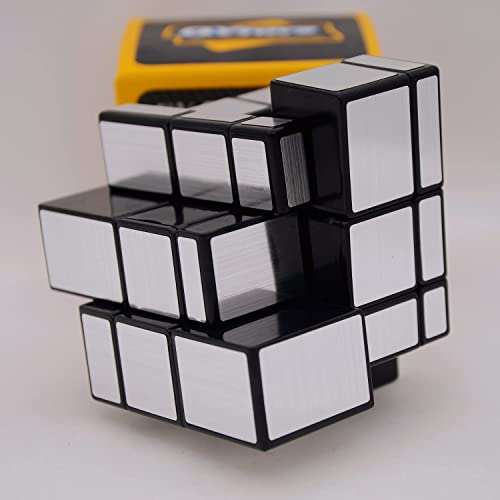 Image of Magic Cube Smoothly Stickerless High Speed for Kids - Speedy Stress Buster Brainstorming Puzzle Game, Mind Games for 14 Years and Up - Multi (Mirror Silver 3x3)