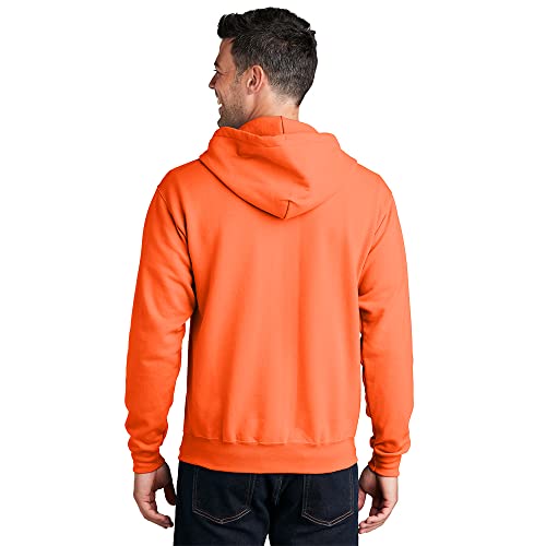 Port & Company - Core Fleece Full-Zip Hooded Sweatshirt XL Neon Orange2