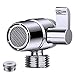 Produktbild Gobesty 3 Wege Umschaltventil, Massives Messing Umstellventil Wasserhahn T Adapter Dusche umschalte, für Küche und Bad Duschsystem, M22 x M24 Silber