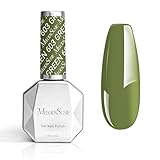 MelodySusie Green Gel Nail Polish,15ml Olive Green Nail Polish Spring Summer Color 603, Soak Off UV LED Nail Lamp Gel Polish Nail Art Starter Manicure Salon DIY At Home 0.5 Fl Oz
