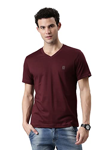 Image of F A S O Mens Organic Cotton V-Neck T-Shirt