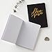 Calculs Wedding His & Her Vows Black & White Paper Cover with Gold Gilding Set of 2 Bridal Shower Gifts Keepsake