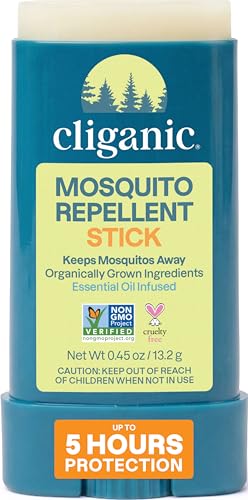 Cliganic Mosquito Repellent Stick for Adults & Kids - 5 Hours of Natural, DEET-Free Protection,...