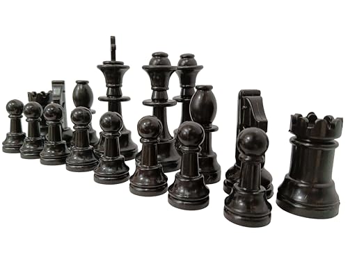 Image of Tima Durable Plastic Tournament Chess Pieces with Extra 2 Queens - Set of 34 Standard Size Chessmen Staunton Coins (3.75 inch Inch King Height Size)