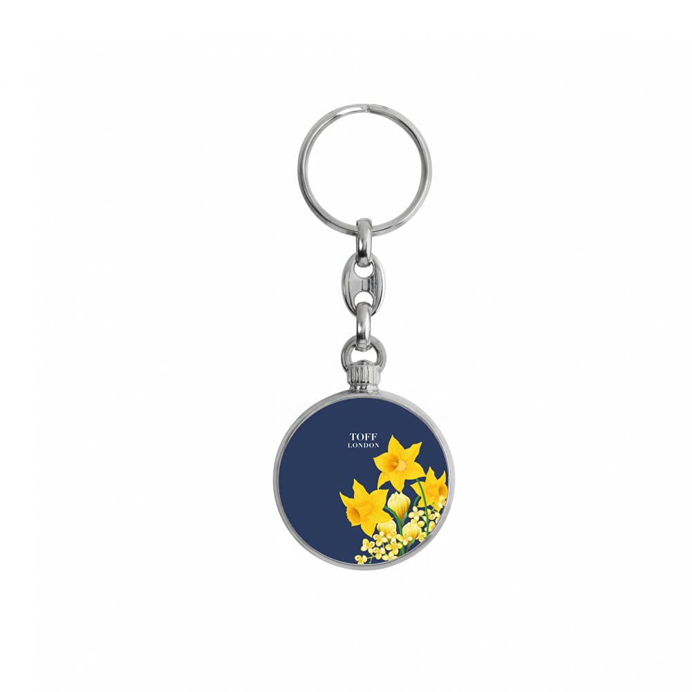 Toff London Yellow Daffodil Flower Keyring
