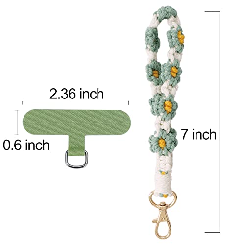 Boho Macrame Phone Wrist Strap, Cell Phone Lanyard with Tether Tab, Purple - Photo 37 sur 85