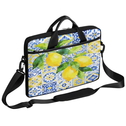 Bolso para portátil con diseño limón acuarela 15 pulgadas
