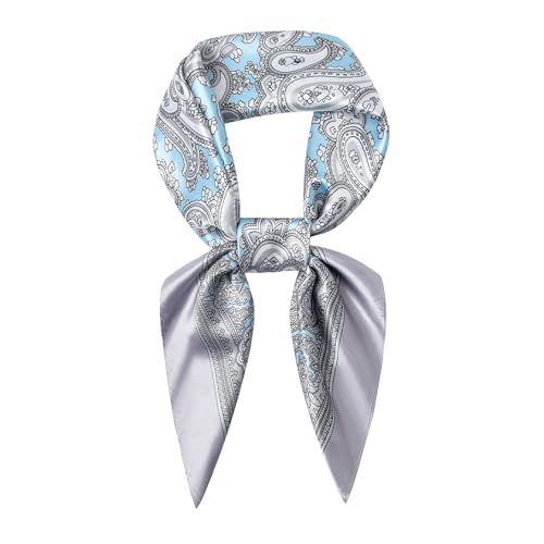 Image of 35 inch Men's Silk Cowboy Scarf - Oversized Western Bandana Neckwear, Large Square Scarf with Gift Packaging