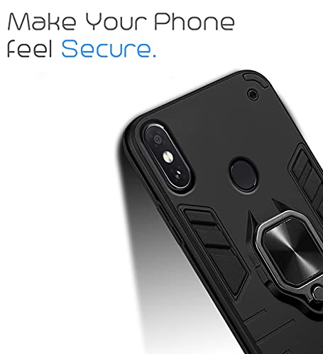 Image of Pikkme Back Cover for Mi A2 (TPU+Plastic Black)