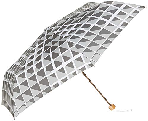 エスタ ミニ傘 ランダムタイル レディース グレー 日本 親骨55cm