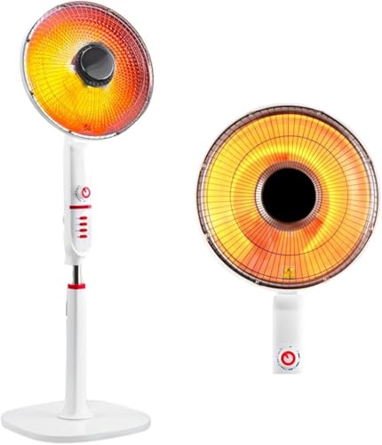 GrecoShop Stufa Piantana a Carbonio Oscillante con Rotazione a 90°,