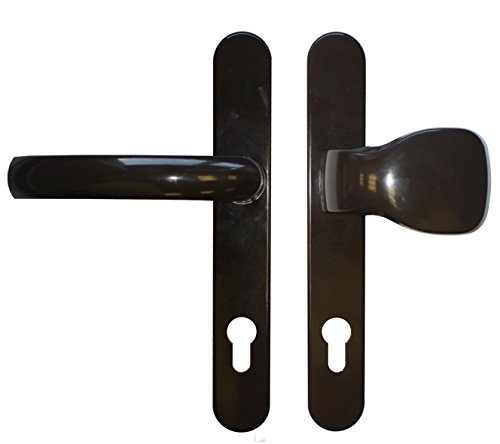 Preisvergleich Produktbild Haustürdrücker / Knauf Set"Alicia" braun RAL 8019
