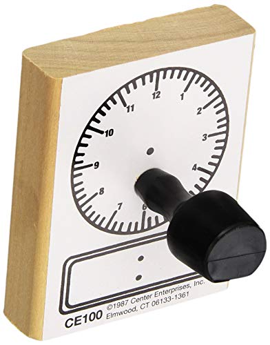 READY 2 LEARN-CE100 Digital and Analog Clock Stamp - Wooden Stamp for Telling Time Activities and DIY - Use for Flashcards, Worksheets, Invitations, Albums and Scrapbooks