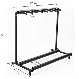 Display4top portant pour 7 Guitares par – Support pour guitare portable noir. Rembourrage pour guitare classique… - Les Beatles, Paul McCartney, John Lennon, RIngo Starr, George Harrison Display4top portant pour 7 Guitares par - Support pour guitare portable noir. Rembourrage pour guitare classique… – Image 2