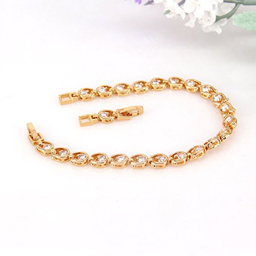 Women Bracelets, 18K Multi-Gemstone and Diamond Tennis Bracelet Gold Heart Bracelets for Women (Diamond Bracelet)4