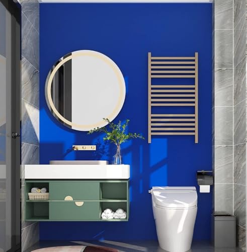 Image of DEEMUS Blue Matte Peel & Stick Self Adhesive Waterproof Sticker for Living Room, Bedroom Office,Almirah, Floor, Tabletop, Wall, Fridge,& Renovation Projects (2 x 10 Feet)