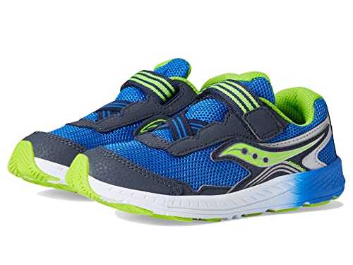 Saucony Ride 10 Jr Sneaker, Navy/Green, 6.5 US Unisex Little Kid